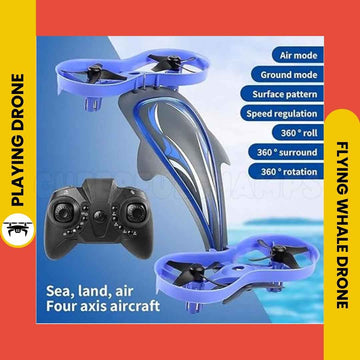 Flying Whale All Terrain Drone – Water, Land, Air Modes with 1 Key Return