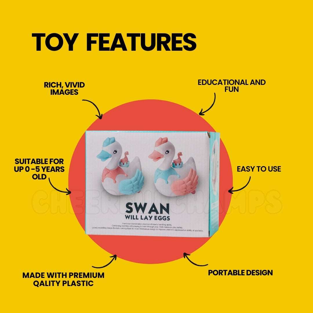 Interactive Egg Laying Swan Musical Toy with Lights and Music