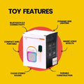 Mini Karaoke Machine - Bluetooth, Lights, Magic Voice | With 2 Microphone