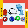 Beyblade Battle Set – 4 Spinning Tops and Handle Launcher