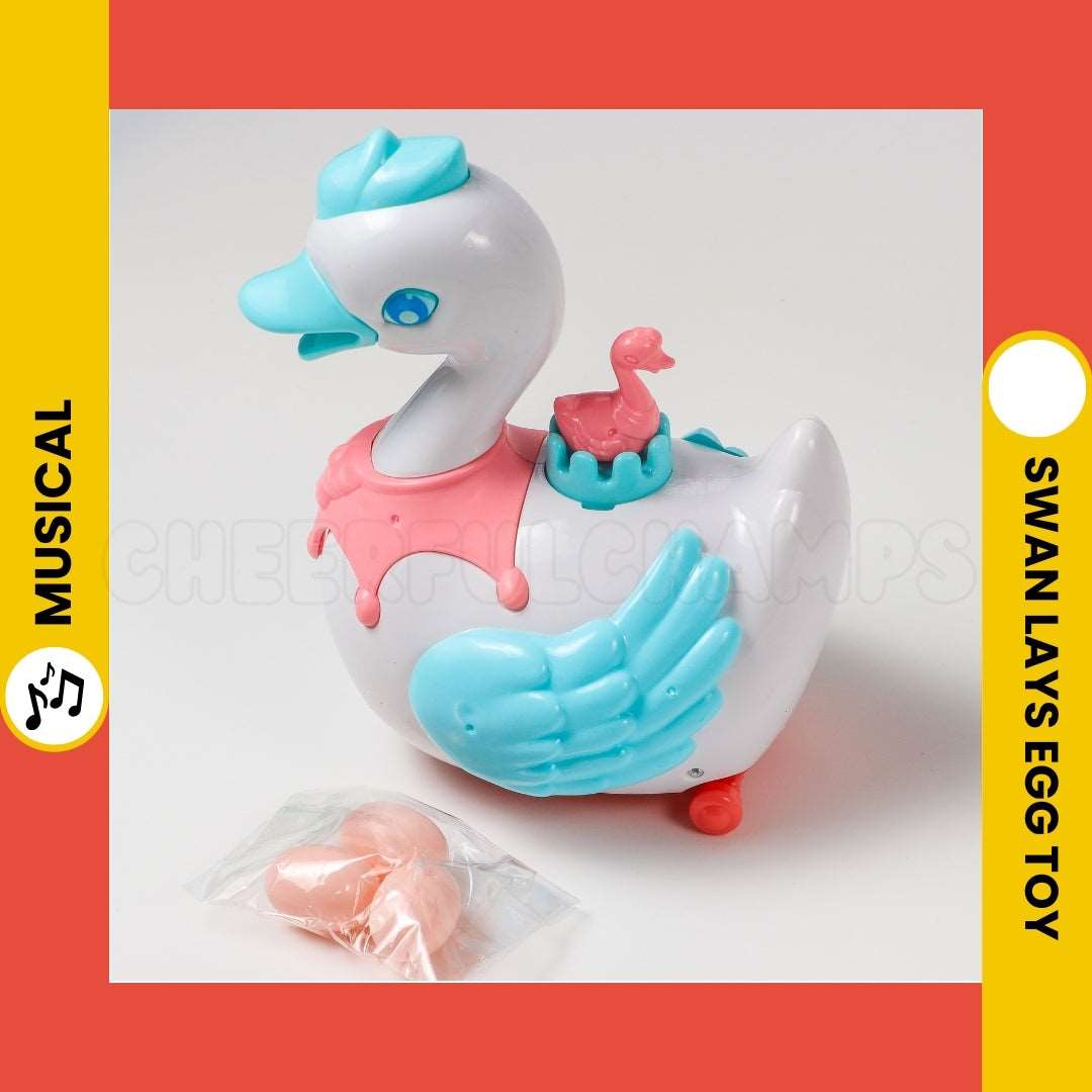 Interactive Egg Laying Swan Musical Toy with Lights and Music
