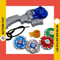 Beyblade Battle Set – 4 Spinning Tops and Handle Launcher