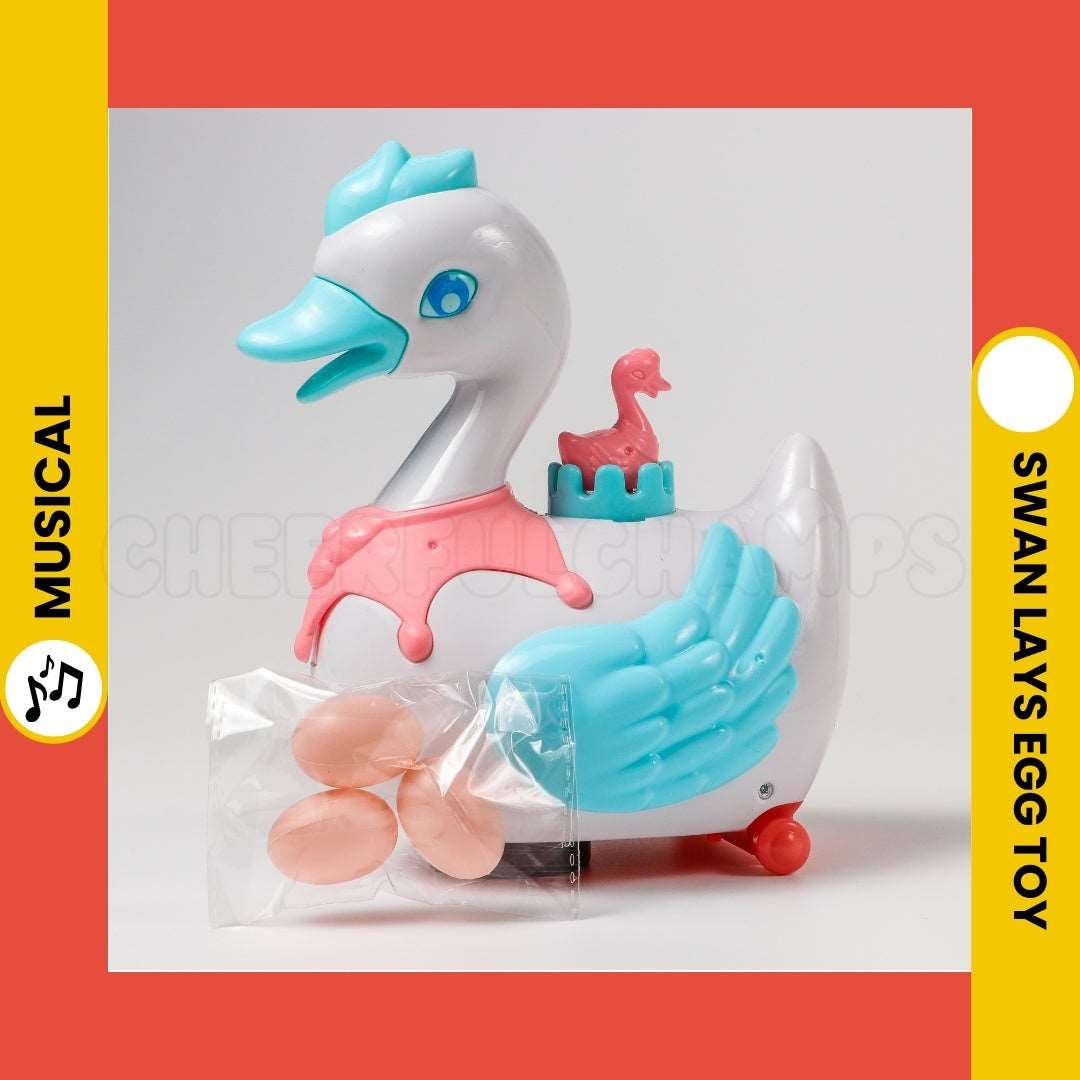 Interactive Egg Laying Swan Musical Toy with Lights and Music