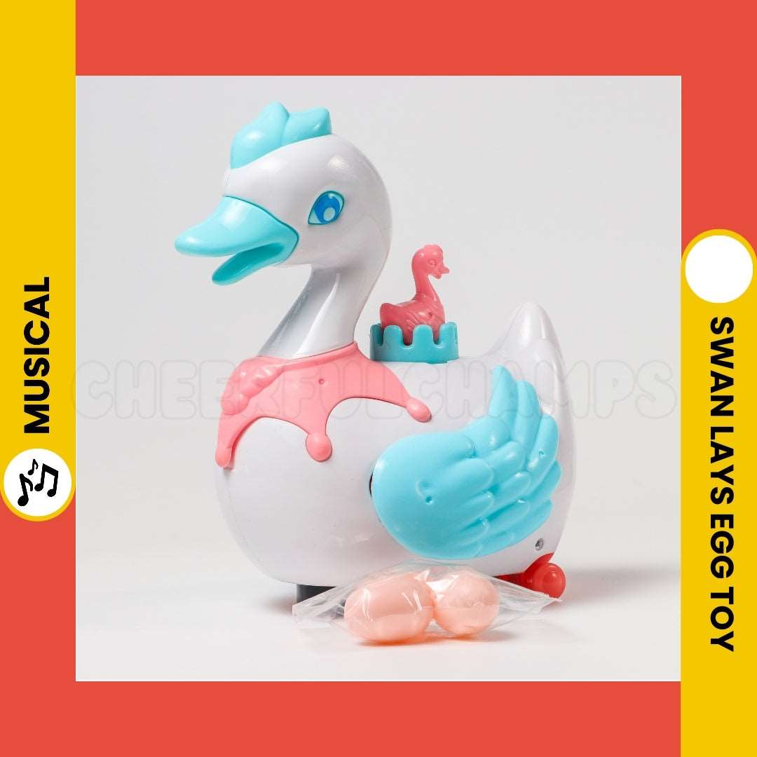 Interactive Egg Laying Swan Musical Toy with Lights and Music